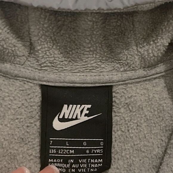 Nike Girls Gray Fleece Jacket - Picture 5 of 6